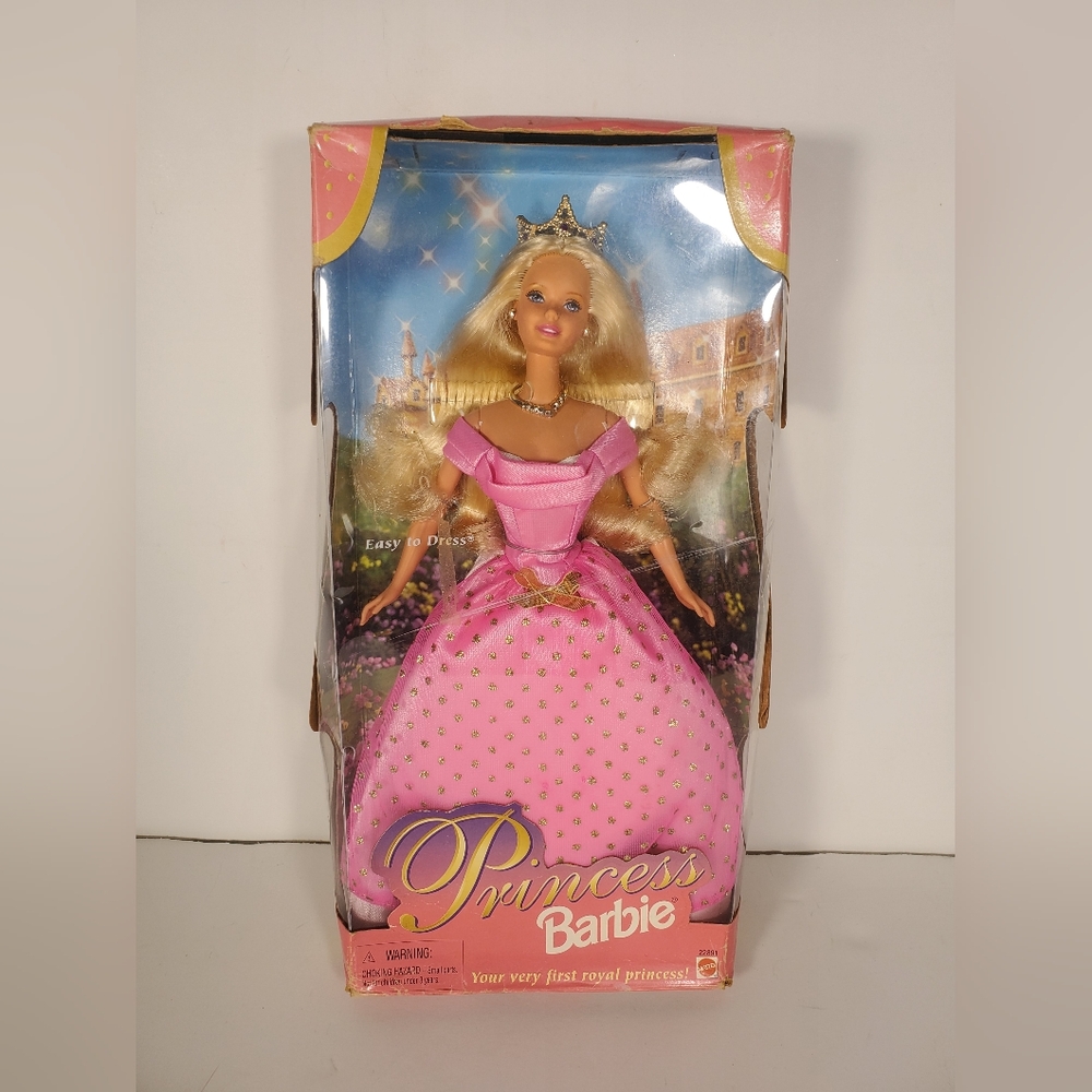 Vtg 1998 NOS Princess Barbie “Your First Royal Princess” Blonde Blue Eyes Tiara